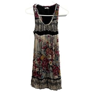 Kimchi Blue Ruffle Floral Print Babydoll Pullover Dress Size M